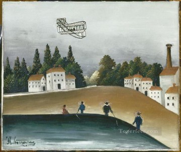  Rousseau Decoraci%C3%B3n Paredes - los pescadores y el biplano 1908 Henri Rousseau Postimpresionismo Primitivismo ingenuo